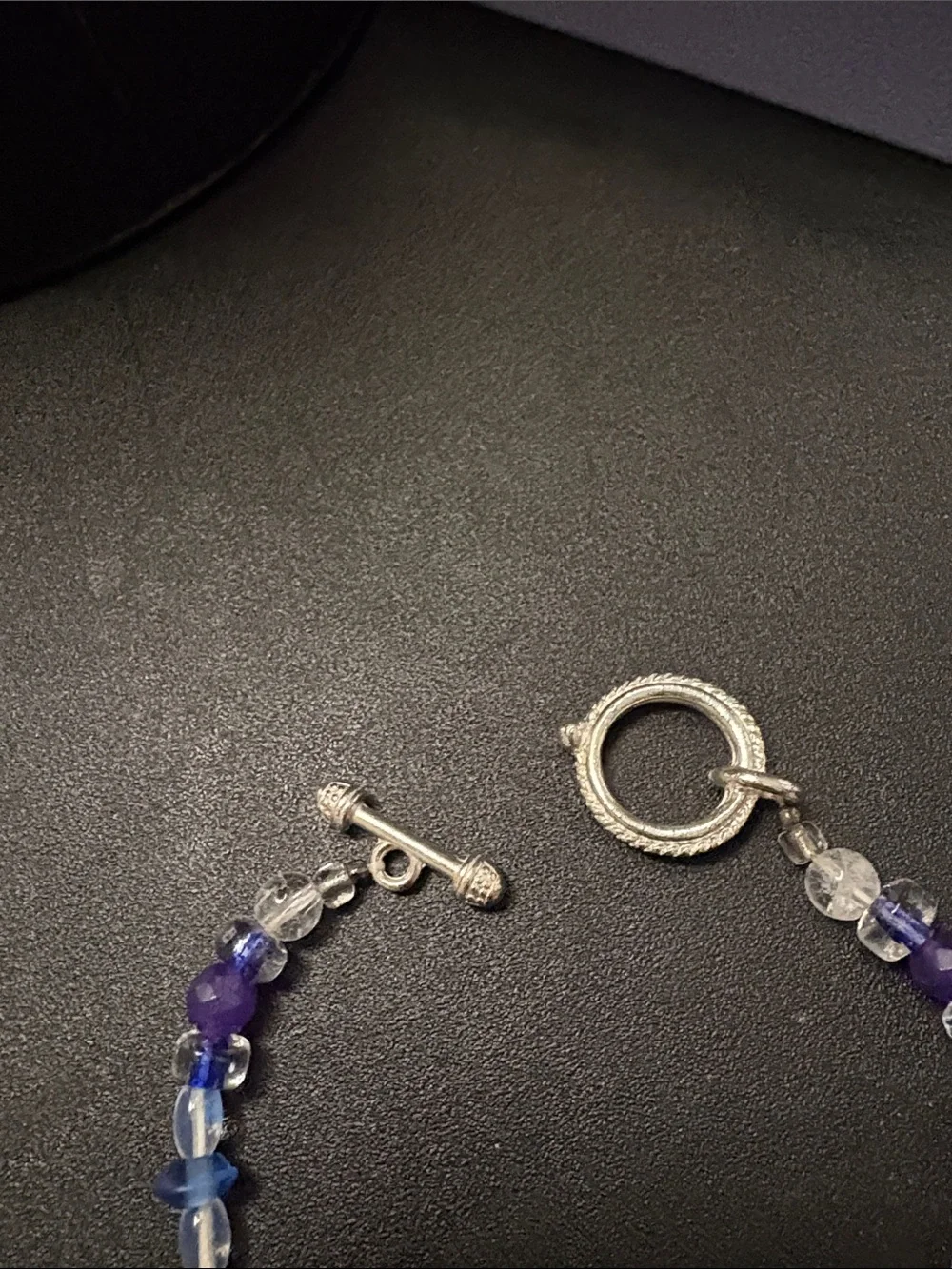 Handcrafted Purple & Blue Beaded Necklace